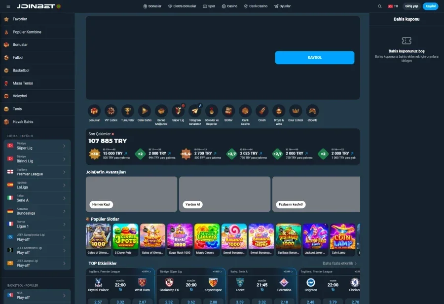 Joinbet ekran görüntüsü